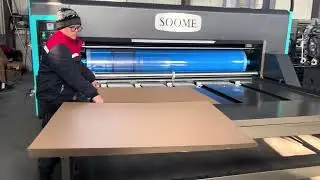Chain feeder 3 color printing die cutting machine for pizza box making