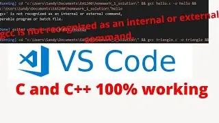 gcc is not recognised as an internal or external command in vs code