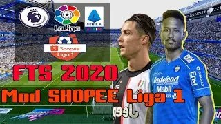 Mantappp!!!FTS 2020 MOD SHOPEE LIGA 1 UPDATE JERSEY&TRANSFER