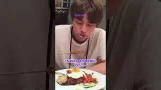 Kim Seokjin's Unique Way Of Eating 🤦😂 #shorts #bts #jin