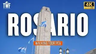 Paseo por el Monumento a la Bandera 🇦🇷 | Rosario | Walking Tour POV 4K | Sonido Ambiente