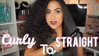 curly to straight hair the best straightener DUVOLLE | Miriam Marroquin