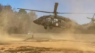 VNG Soldiers train aerial medical evacuation with Army ROTC cadets