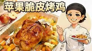 【苹果脆皮烤鸡】年夜饭压轴硬菜！教你皮脆肉嫩、多汁不柴的独家秘诀！#烤鸡#美食教程 #家常菜 #RoastChicken #CrispyChicken #cooking
