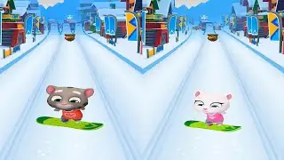 Talking Tom Gold Run Chinese Version NEW UPDATE Talking Tom VS Talking Angela Gameplay HD