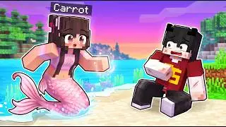 I turn into a MERMAID And Fall in Love With Human In Minecraft!