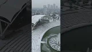 snowfall in rajkot atal sarovar #rajkot #rajkotians #rangilurajkot #atalsarovar #snowfall #winter