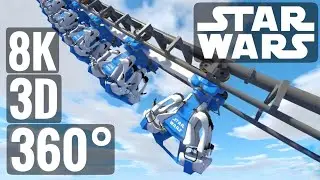 3D 360&deg; 8K Star Wars Movie Roller Coaster The Rise of Skywalker 360 video VR