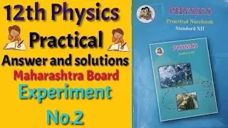 EXPERIMENT NO.2 SURFACE TENSION | 12th Physics Practical Answer & solutions  @shamsusn