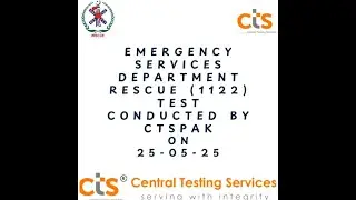 CTS I WRITTEN TEST I RESCUE 1122 I JOBS I EMT I DRIVERS I WRITTEN TEST 2025