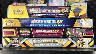 OPENING 4 INSANE MEGA POKEMON PREMIUM COLLECTION BOXES!!