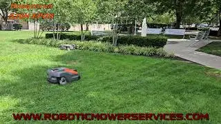 Husqvarna 520H EPOS Automower Mowing A Community Lawn Area In Philadelphia, PA
