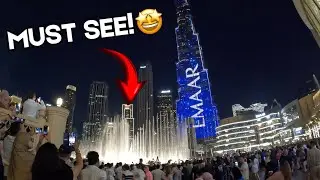 The Dubai Fountain 🇦🇪🌊 Amazing Dancing Water Show Burj Khalifa