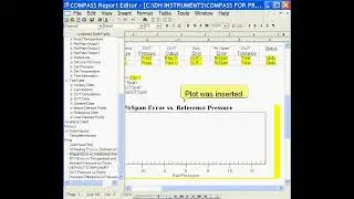 COMPASS Report Editor: Create Report with Plot