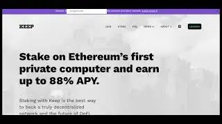 FUTURE COIN: Cross Chain or Multichain Project: Keep Network (KEEP) Best Staking rewards