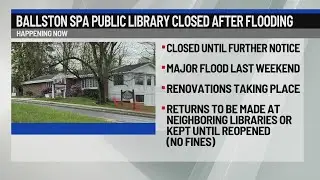Ballston Spa Public Library closed after flooding