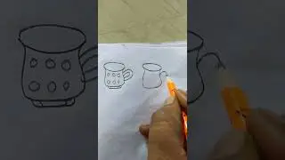 Two Cups drawing ☕☕#shorts #drawing @vennytinkuvlogs