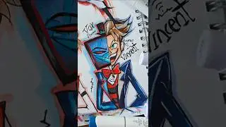 Vox Demon vs Human form Hazbin Hotel #hazbinhotel #coloring #ardrawing #drawing #fyp