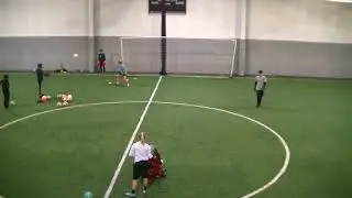 Eliana beats the ball machine!