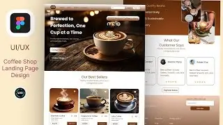 Complete Coffee Tutorial Landing page design in figma | UIUX design from Scratch to advance. 