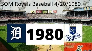 4/20/1980 SOM Royals C&D Baseball.  Gura  Vs Rozema