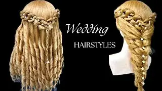 Easy Wedding Hairstyles |Messy Mermaid Braid |Advance Hairstyles | How to do Curls| Bridal Hairstyle