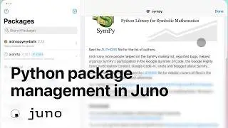Install Python Packages on iPad — Juno 4.2 Package Manager