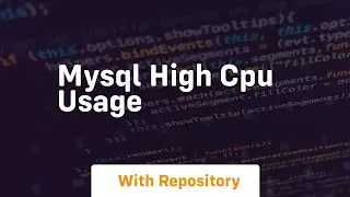 mysql high cpu usage