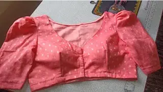 Back Boat Neck Front Deep Neck Blouse Stitching |V neck blouse making in easy way | V shape (Part- 2