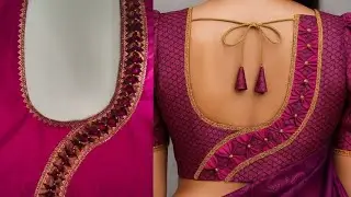 Beautiful pattern blouse cutting & stitching easy method #enilafashions #back neck