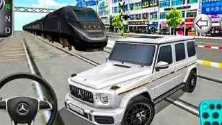 White Mercedes G Wagon vs Black Bullet Train - 3D Driving Class Simulator - Android Gameplay