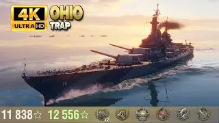 линкор Огайо на карте Trap - World of Warships