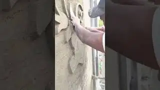 Making front side design in plaster/#civil #construction #building #youtube 