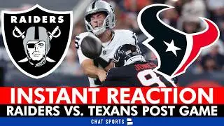 Aidan O’Connell MVP! Fernando Mendoza Struggles,  Raiders vs. Texans INSTANT REACTION & Highlights