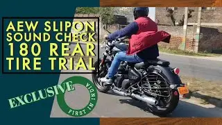 Royal Enfield Super Meteor 650 with Loud Slip-On Exhausts Sounds CRAZY!!