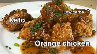 Orange chicken🍊🐓#lowcarb #glutenfree #keto #food #healthyfood #orangechicken
