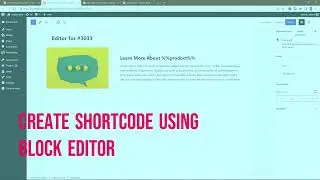 Create a Shortcode with Block editor in WordPress