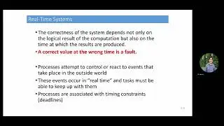 Real-Time Analysis and Scheduling