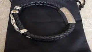 ChainsHouse Square Love Knot Bracelets for Men Braided Leather Stainless Steel Infinity Bracelets  R