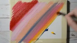 Daily Abstract Painting #44 / Textured Landscape / Easy Technique With Acrylic Paints / Art Therapy