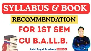 Syllabus & Book Recommendation For 1st Semester  B.A.LL.B. under Calcutta University | Kaji Sir 