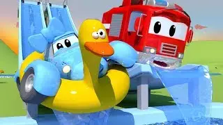 Patrula auto - Toboganul cu apa - Orasul Masinilor 🚓 🚒 Desene pentru copii