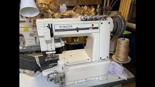 Singer 302 Waistband, Two-needle chain stitch Elliptical Industrial Sewing Machine