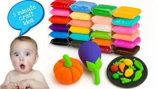Clay Vegetables | How To Make Clay Vegetables |Clay Pumpkin | Clay Eggplant | 5 Minute craft Idea