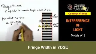 Class 12 Physics | Interference of Light | #18 Fringe Width in YDSE | For JEE & NEET