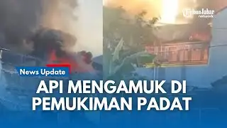 WARGA PANIK !!! Kobaran Api Hebat Hanguskan Toko Sandal di Kawasan Ciaptik, Bandung Barat