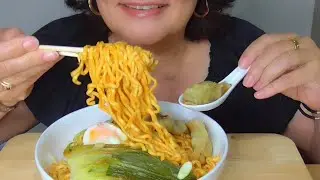 ASMR EATING | DUMPLINGS AND SPICY RAMEN | MUKBANG NO TALKING | EATING SOUNDS | MEB ASMR