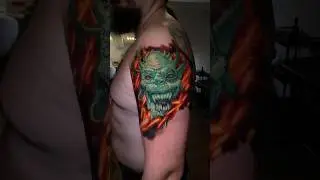 Начали проект по группе Slayer Первый сеанс. #metal #тату #tattoo #art #реализм #slayer #thrashmetal
