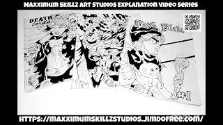 Hand-drawn manga comics old school anime illustration