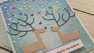 Snowy Reindeer Christmas Card / MFT Stamps / Simon Says Stamp